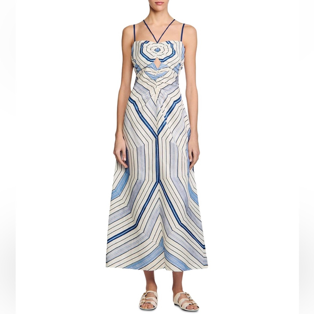 NWT Sandro Spiral Motif Dress w/ broken zipper - Picture 5 of 12